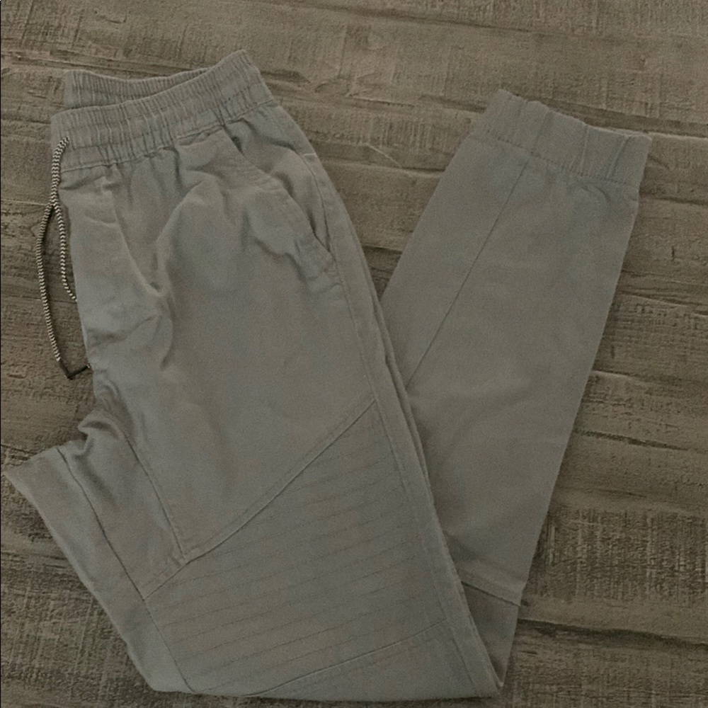 Men's Medium Gray Jogger Pants, Preloved, Elastic & Drawstring